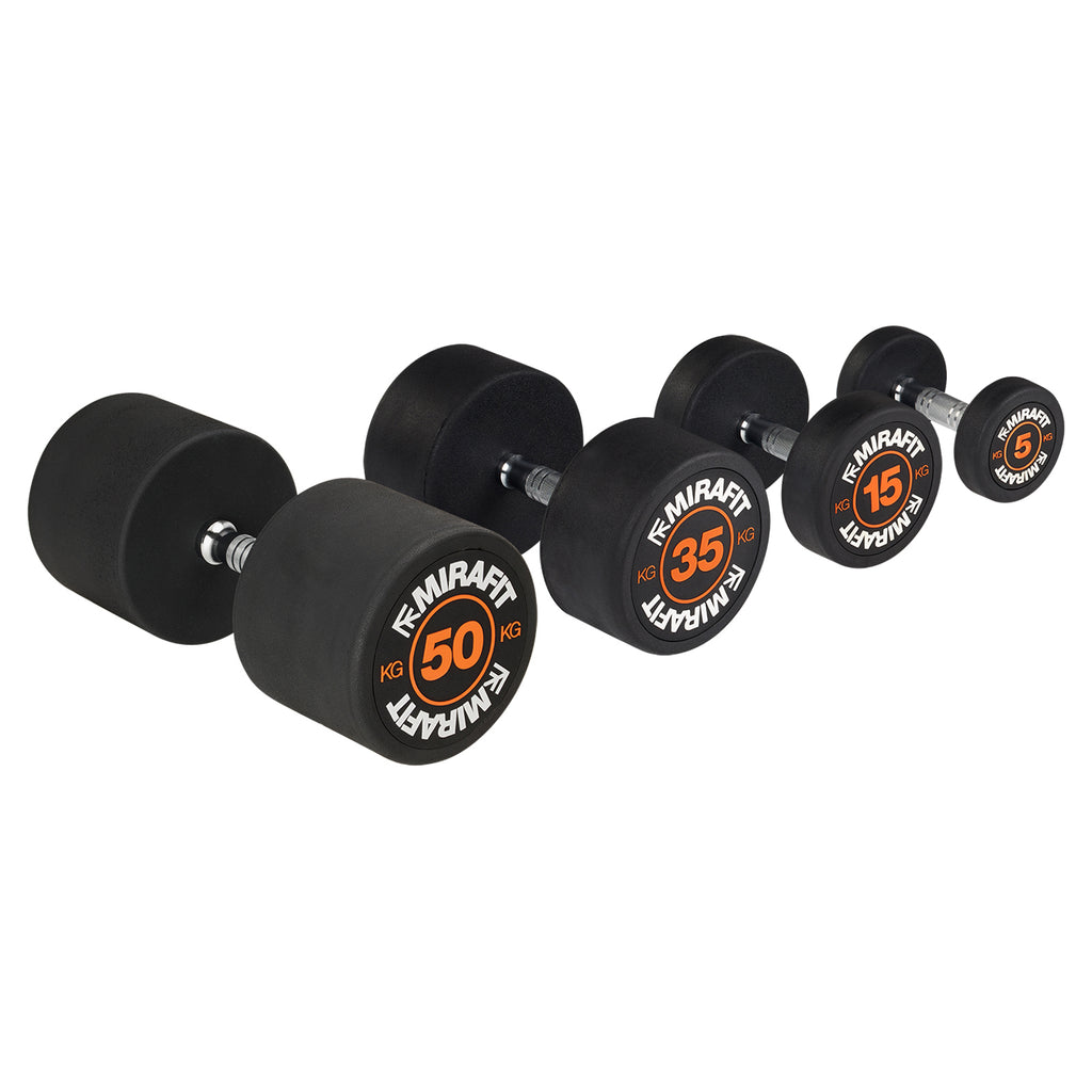 Mirafit Rubber Dumbbell Set - Choice of Weight