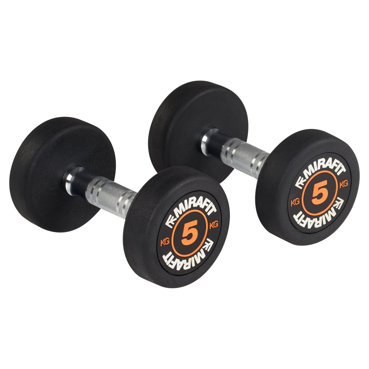 Mirafit Rubber Dumbbell Set - Choice of Weight