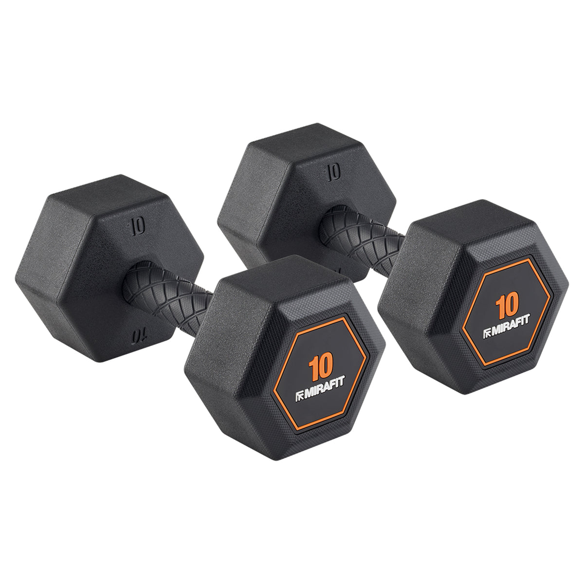 Mirafit Rubber Grip Hex Dumbbells
