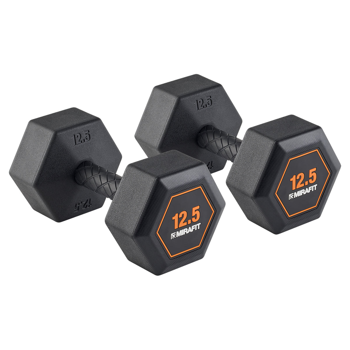 Mirafit Rubber Grip Hex Dumbbells