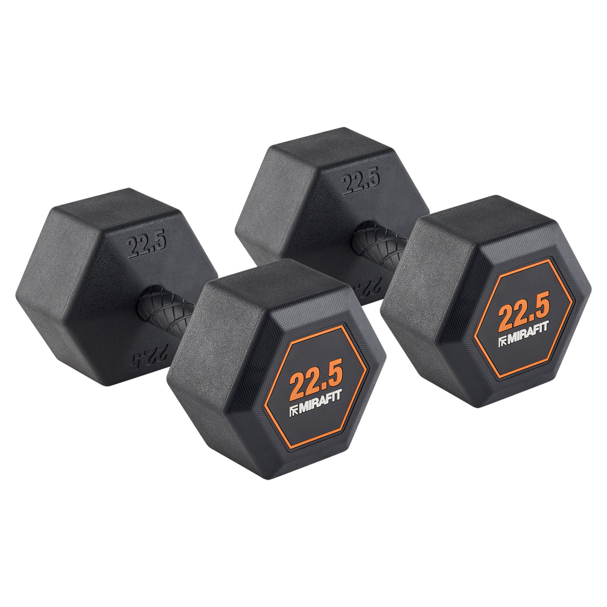 Mirafit Rubber Grip Hex Dumbbells