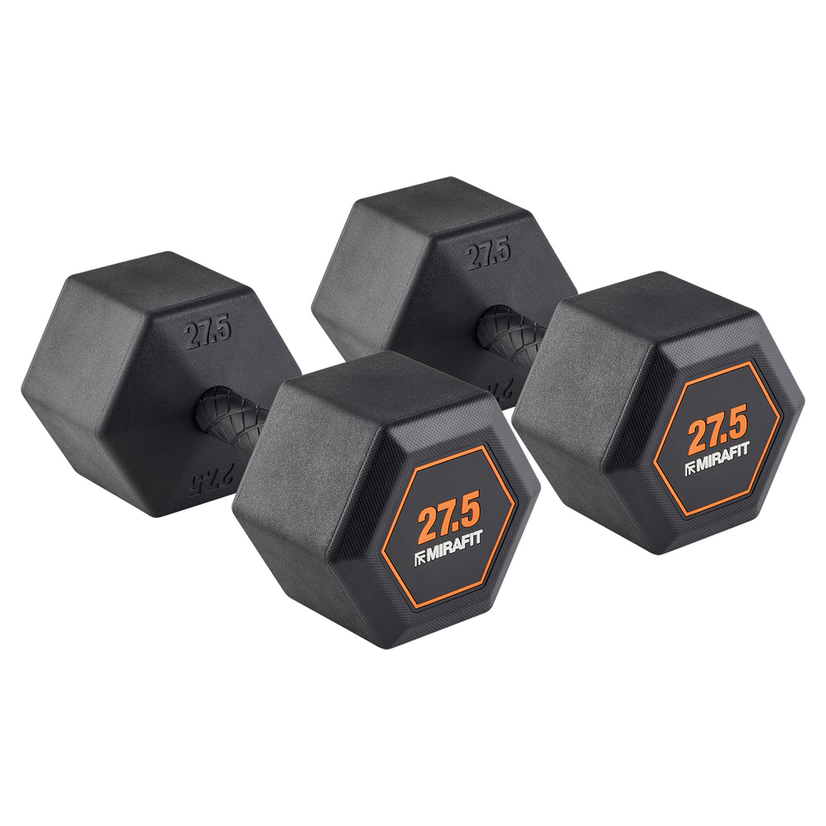 Mirafit Rubber Grip Hex Dumbbells