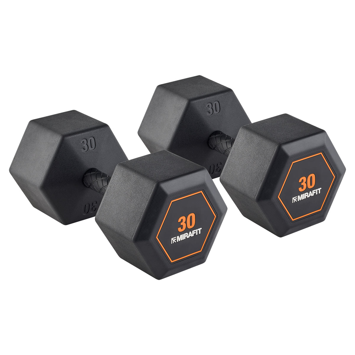 Mirafit Rubber Grip Hex Dumbbells