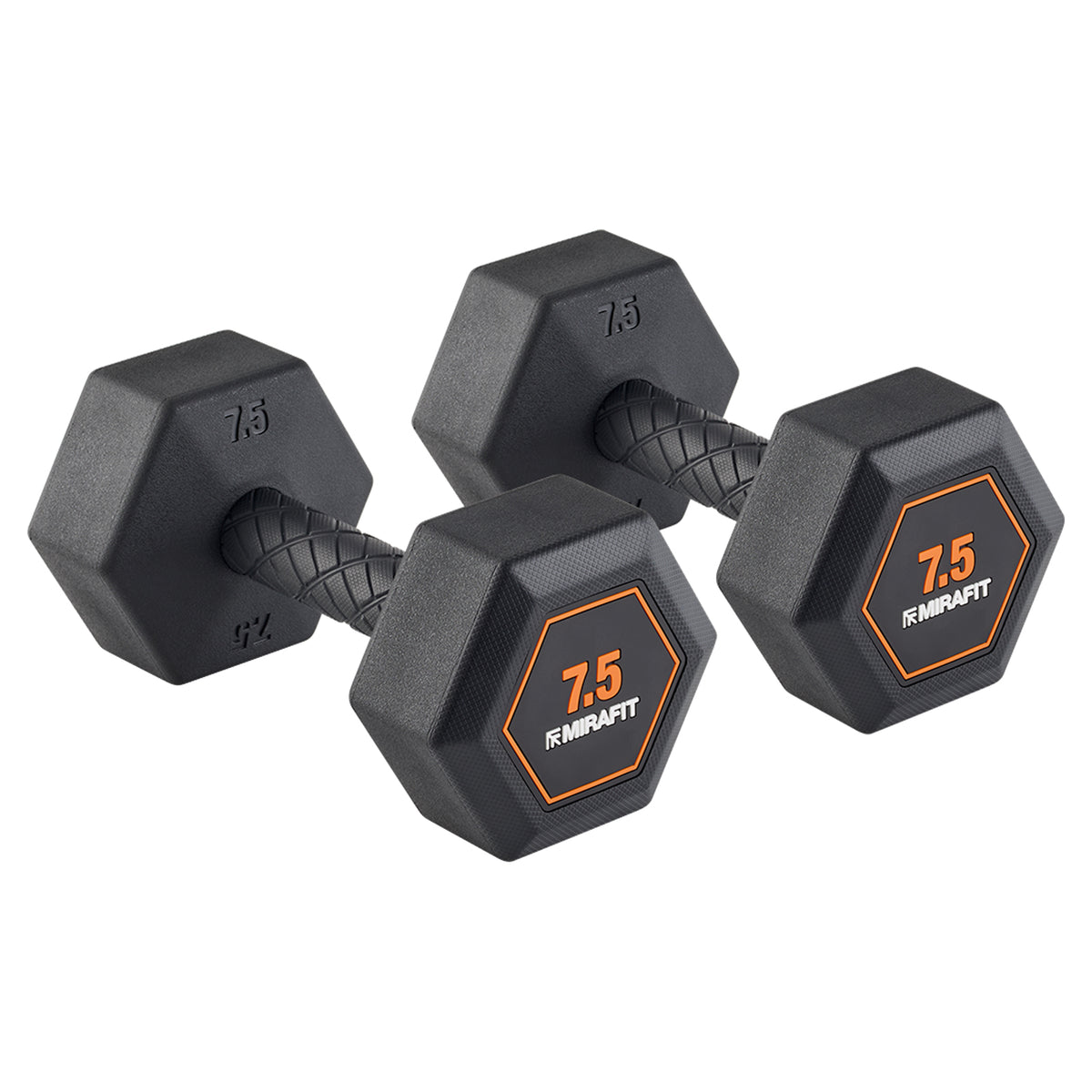 Mirafit Rubber Grip Hex Dumbbells