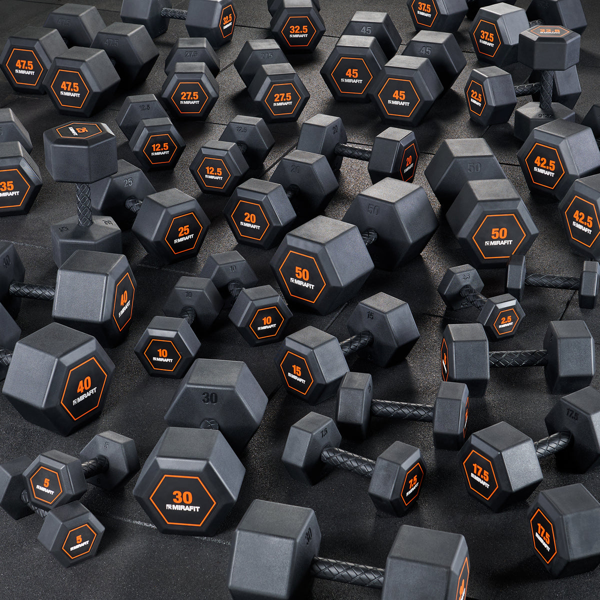 Mirafit Rubberen Grip Zeskantige Halters