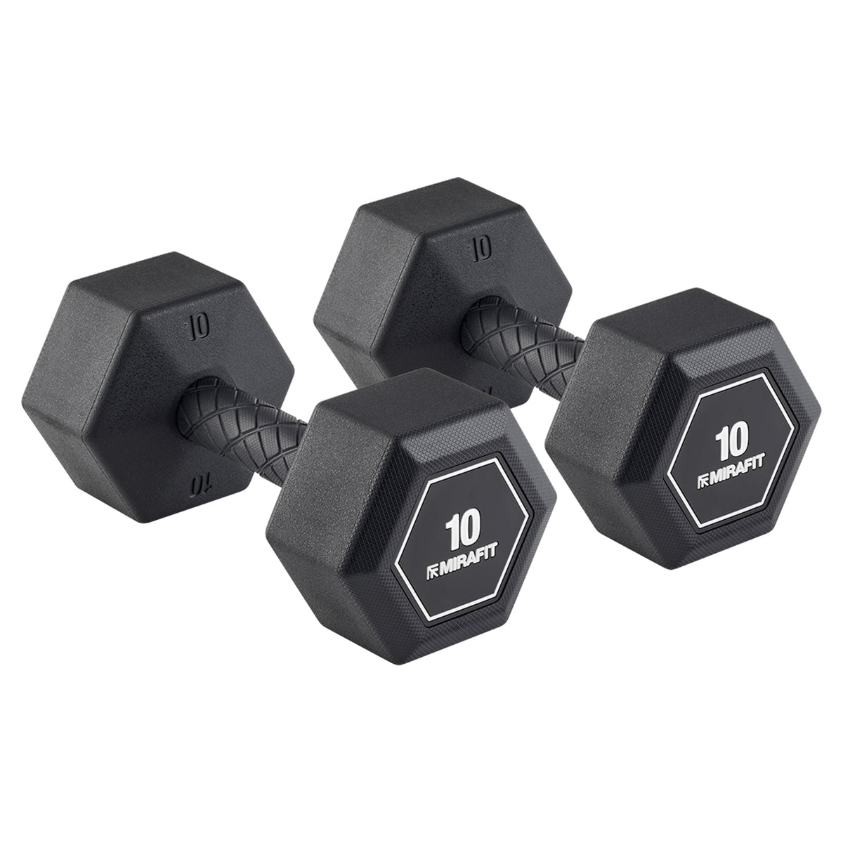 Mirafit Rubber Grip Hex Dumbbells
