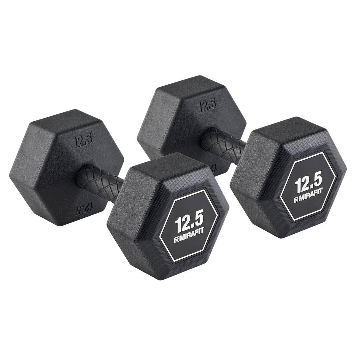 Mirafit Rubber Grip Hex Dumbbells