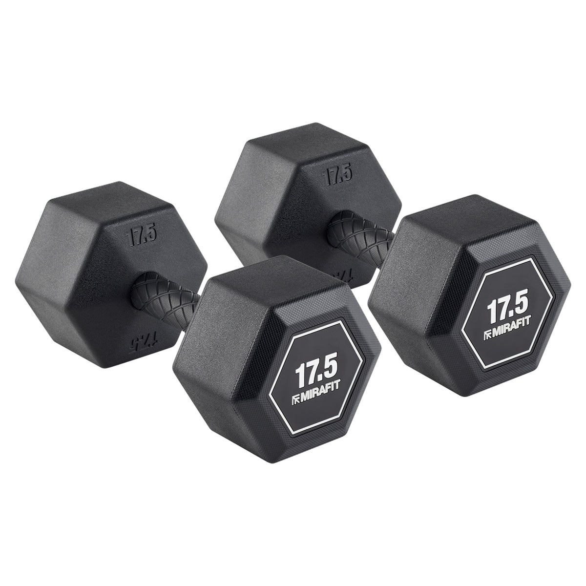 Mirafit Rubber Grip Hex Dumbbells