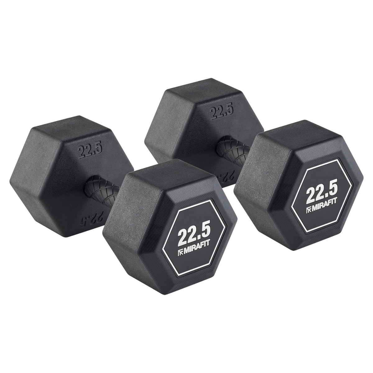 Mirafit Rubber Grip Hex Dumbbells