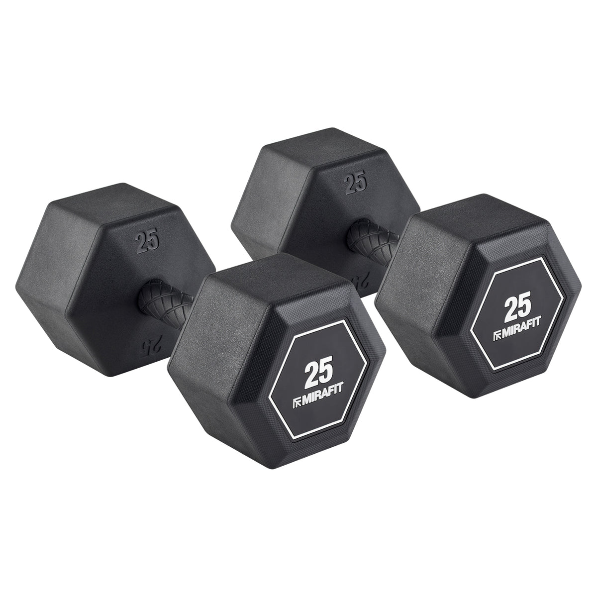 Mirafit Rubber Grip Hex Dumbbells
