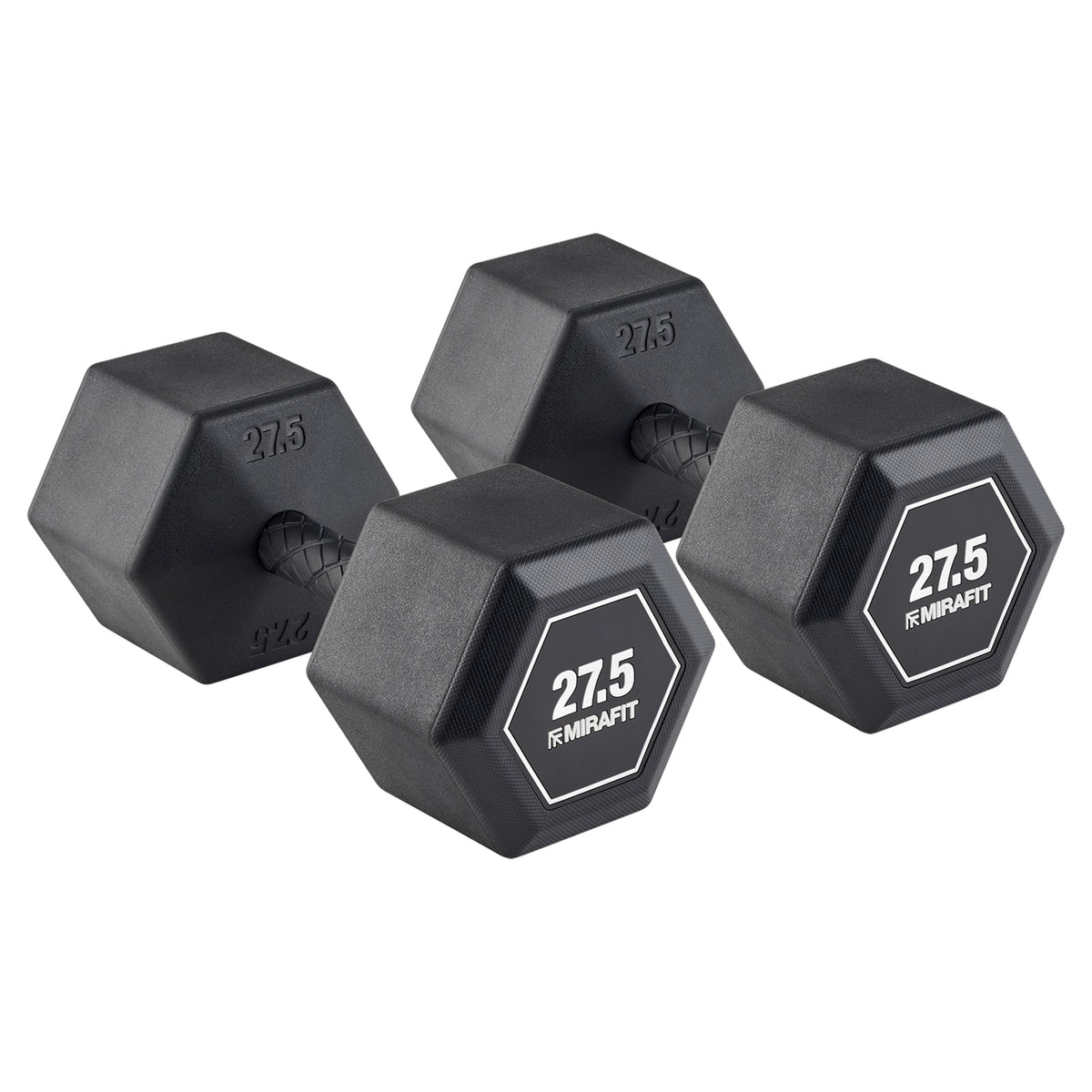 Mirafit Rubber Grip Hex Dumbbells