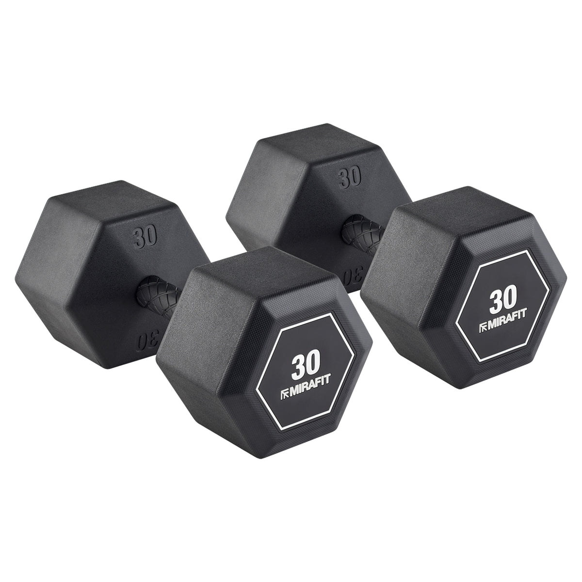 Mirafit Rubber Grip Hex Dumbbells