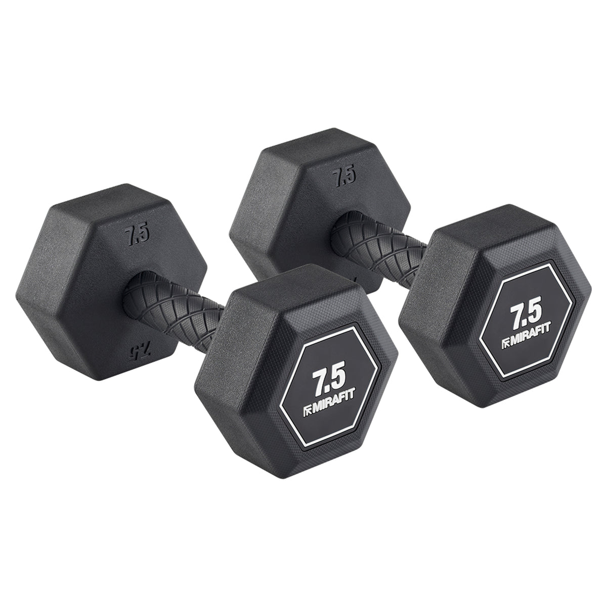 Mirafit Rubber Grip Hex Dumbbells
