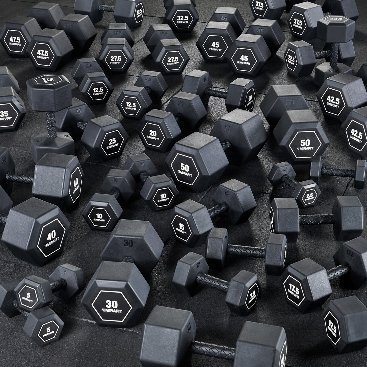 Mirafit Rubberen Grip Zeskantige Halters