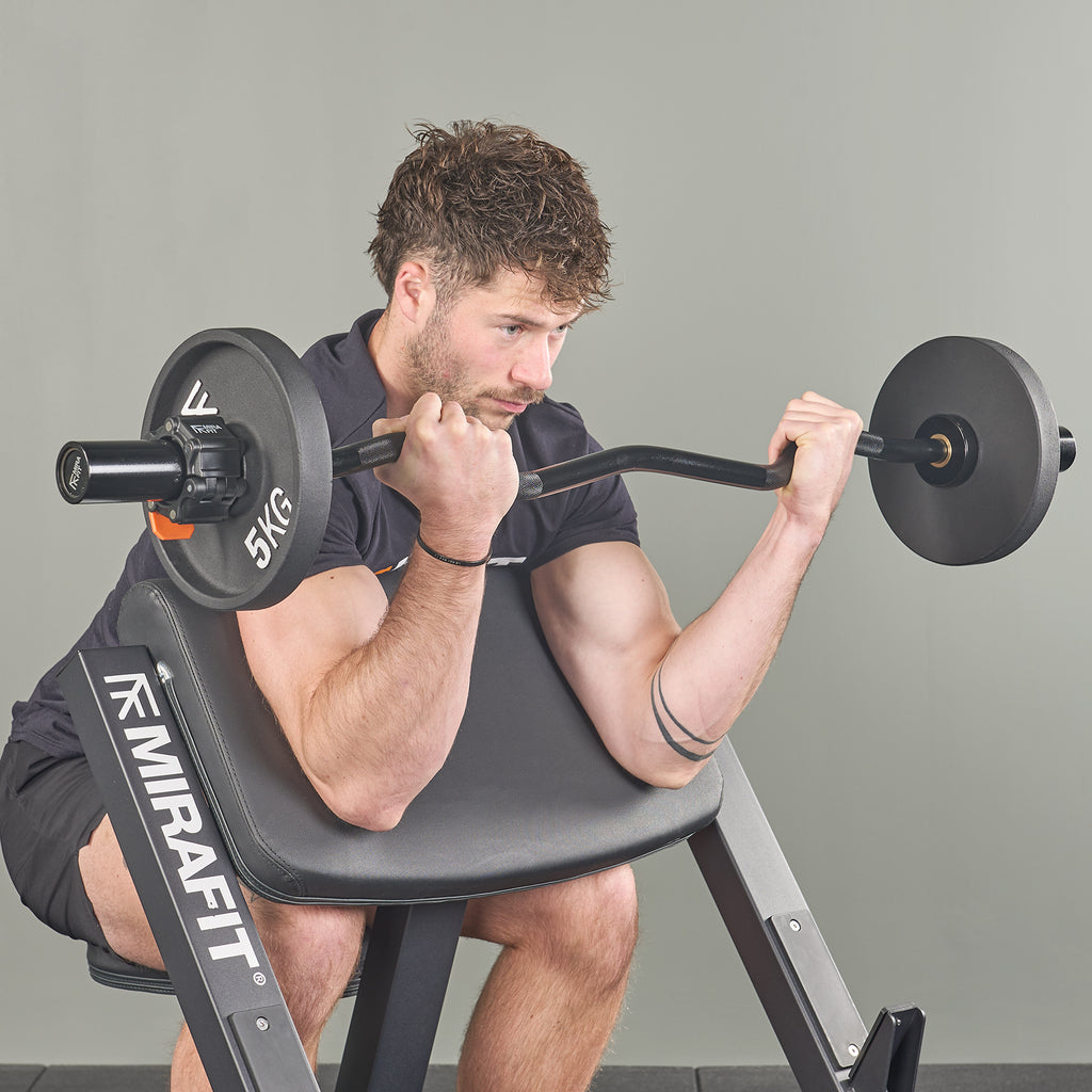 Mirafit Zwarte Olympische EZ Bar