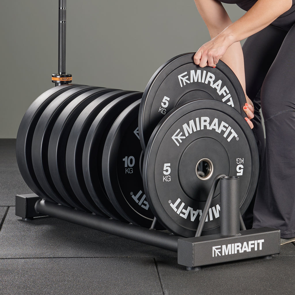 Mirafit Horizontal Plate Rack & Bar Stand