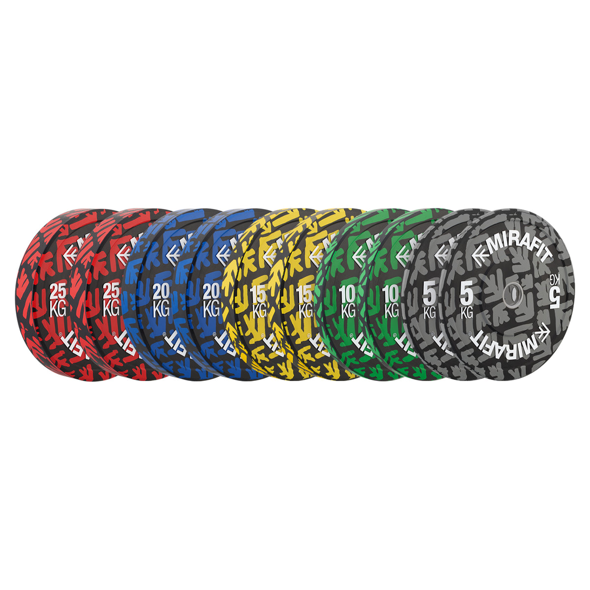 Mirafit Colour Emblem Bumper Plates