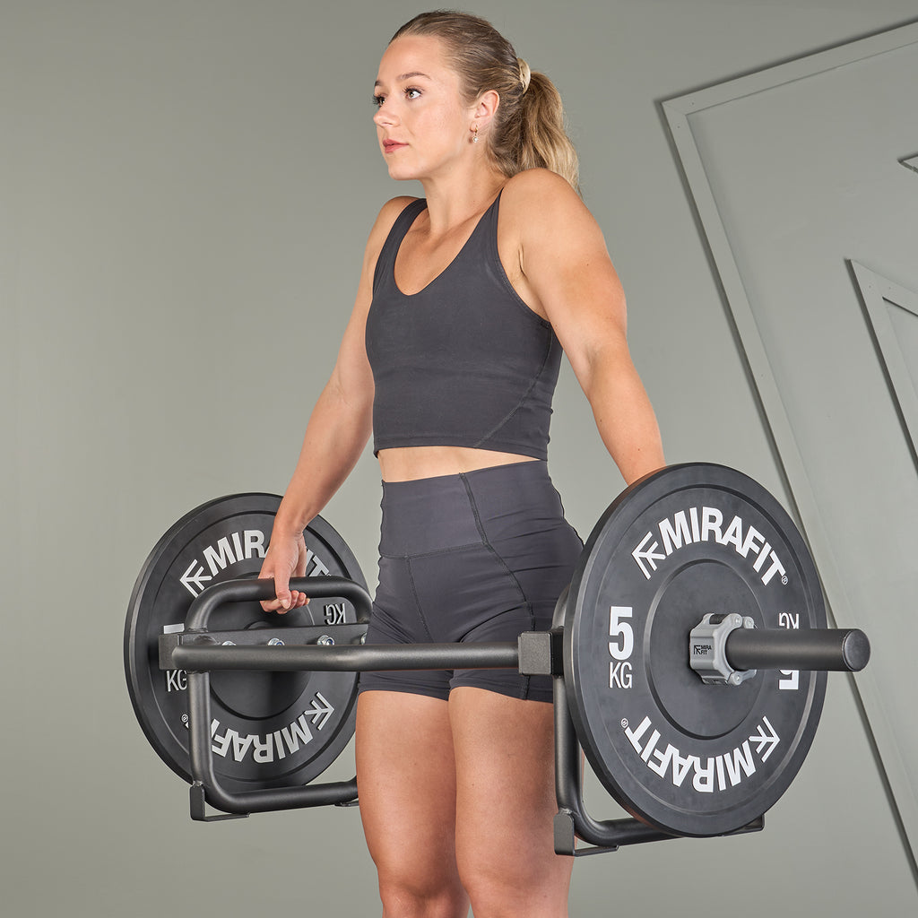 Mirafit Olympic Black Trap Bar With Stand