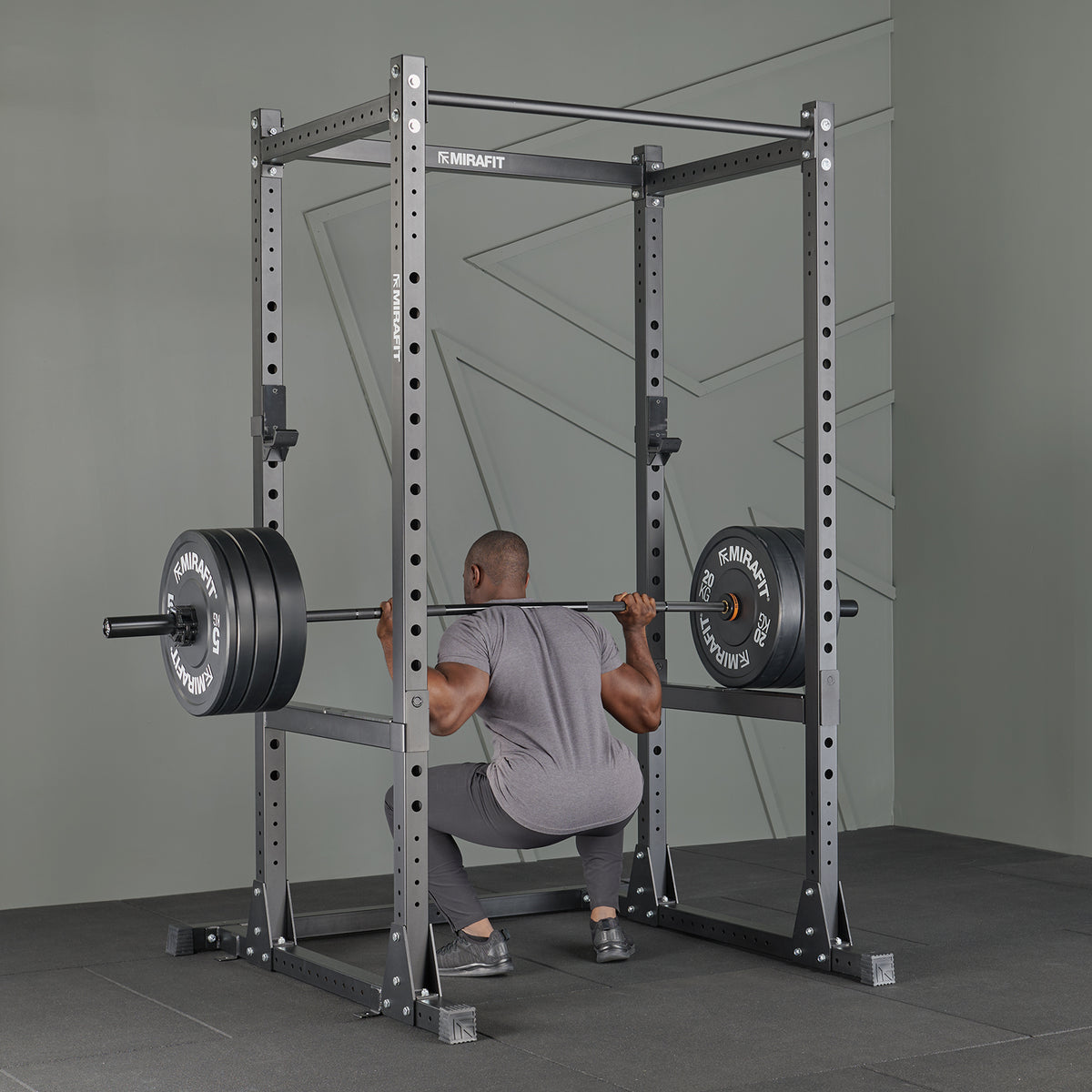 Mirafit M200/M200S Power Rack met halterstang en gewichtenset