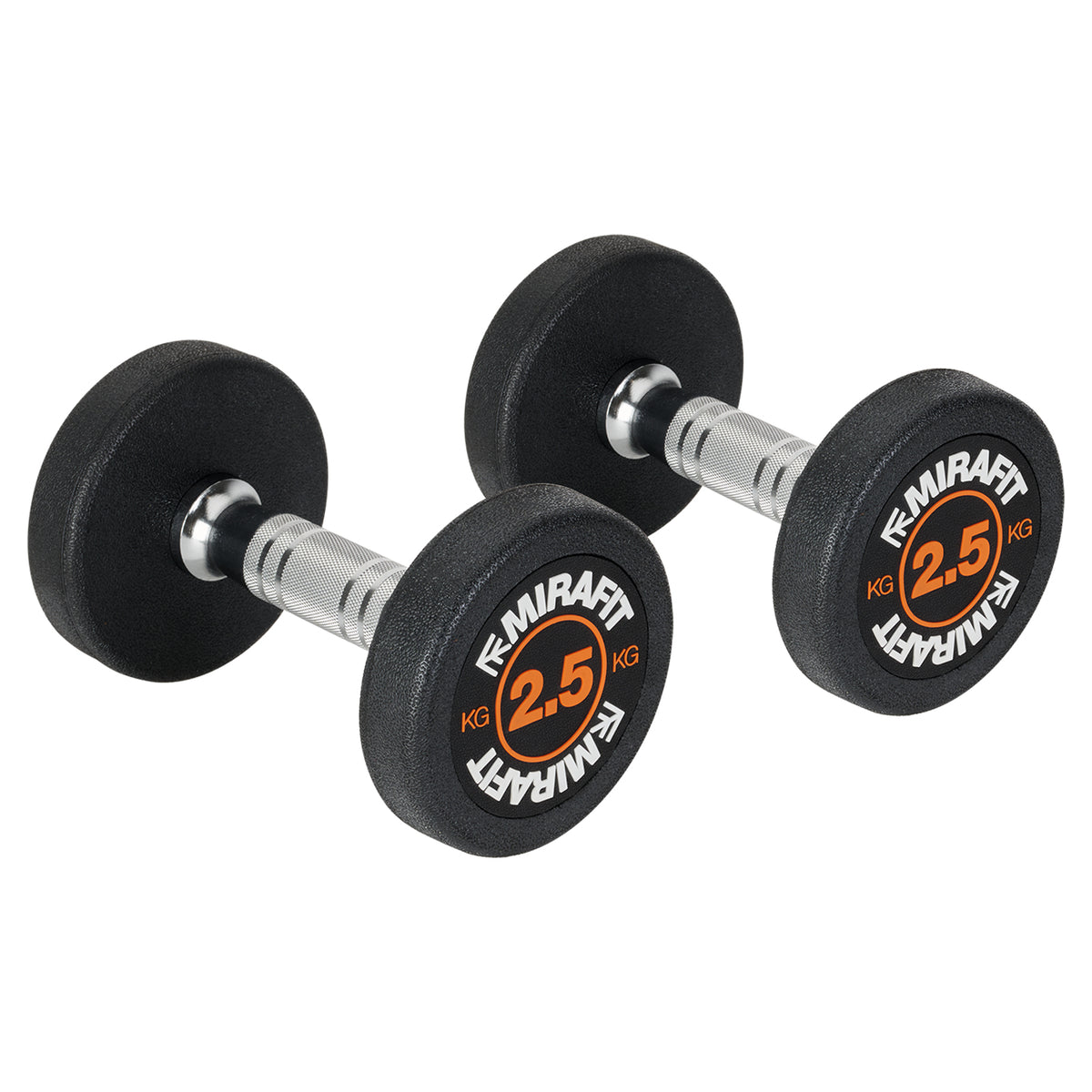 Mirafit Rubber Dumbbell Set - Choice of Weight
