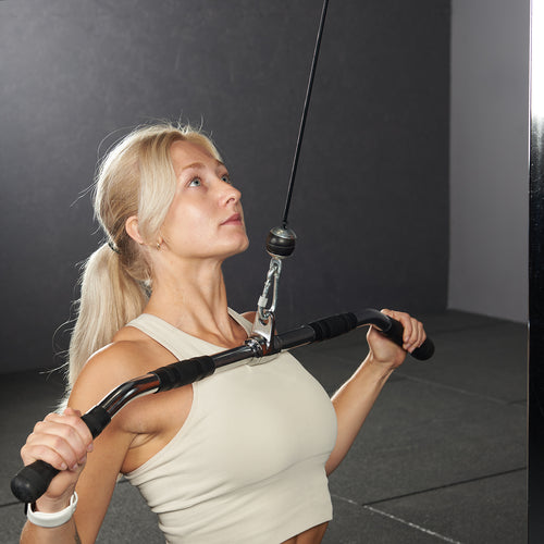 Mirafit 36" Lat Pull Down Bar Attachment with Rubber Grips